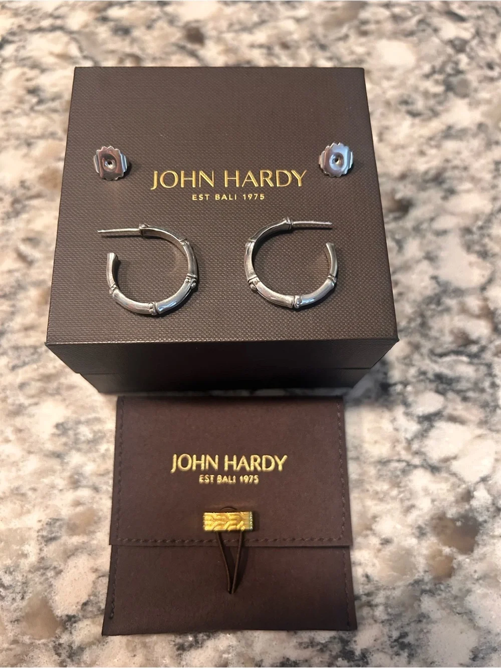 John Hardy bamboo hoop earrings
